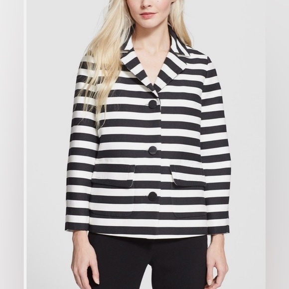 Kate Spade New York Landon Striped Black/White Jacket size 4